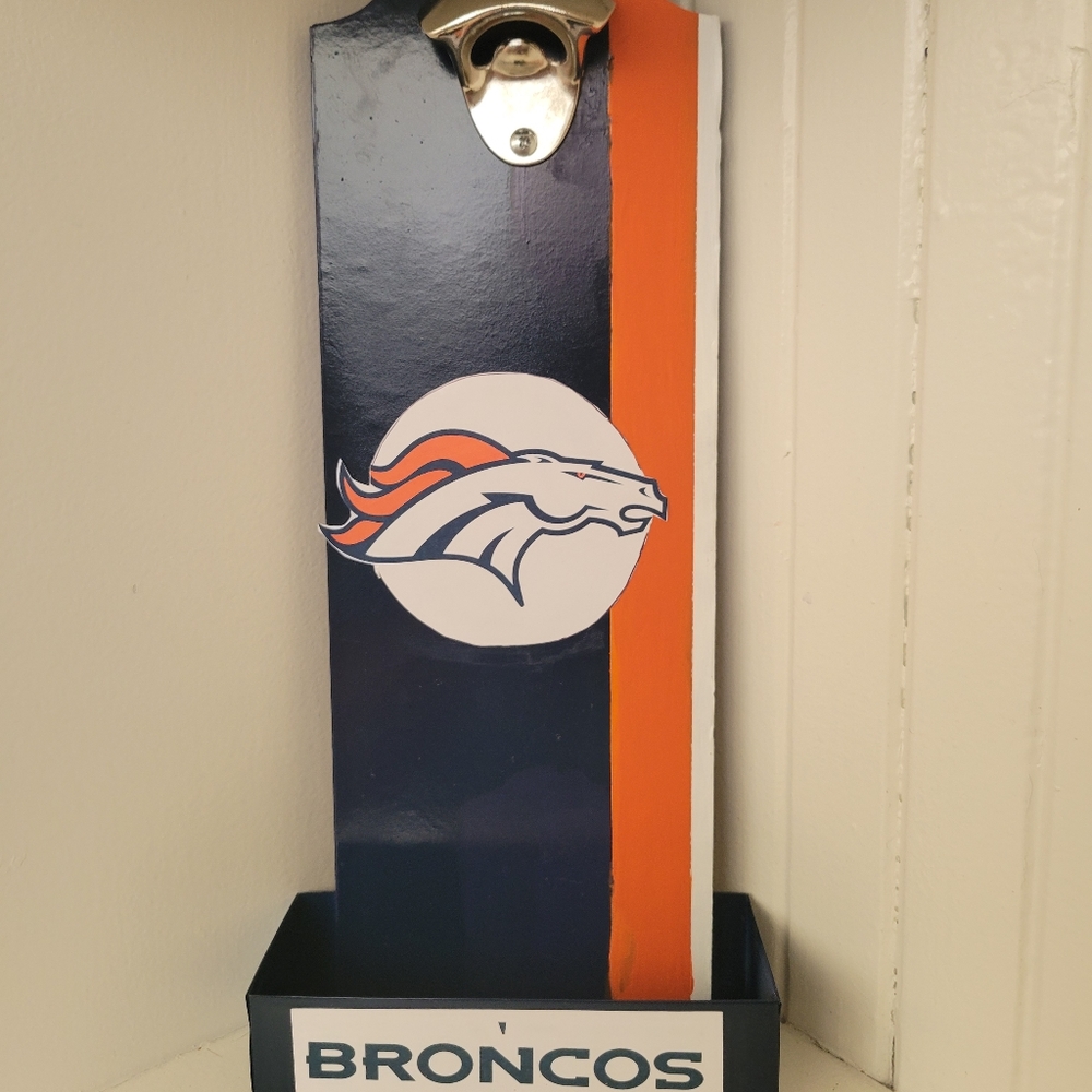 Denver Broncos Wall Mounted Bottle Opener